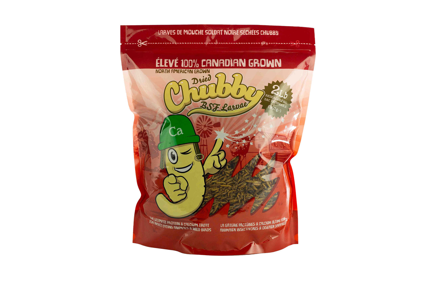 2LB Chubby Dried Black Soldier Fly Larvae - Grown in North America (Montreal) Non-GMO