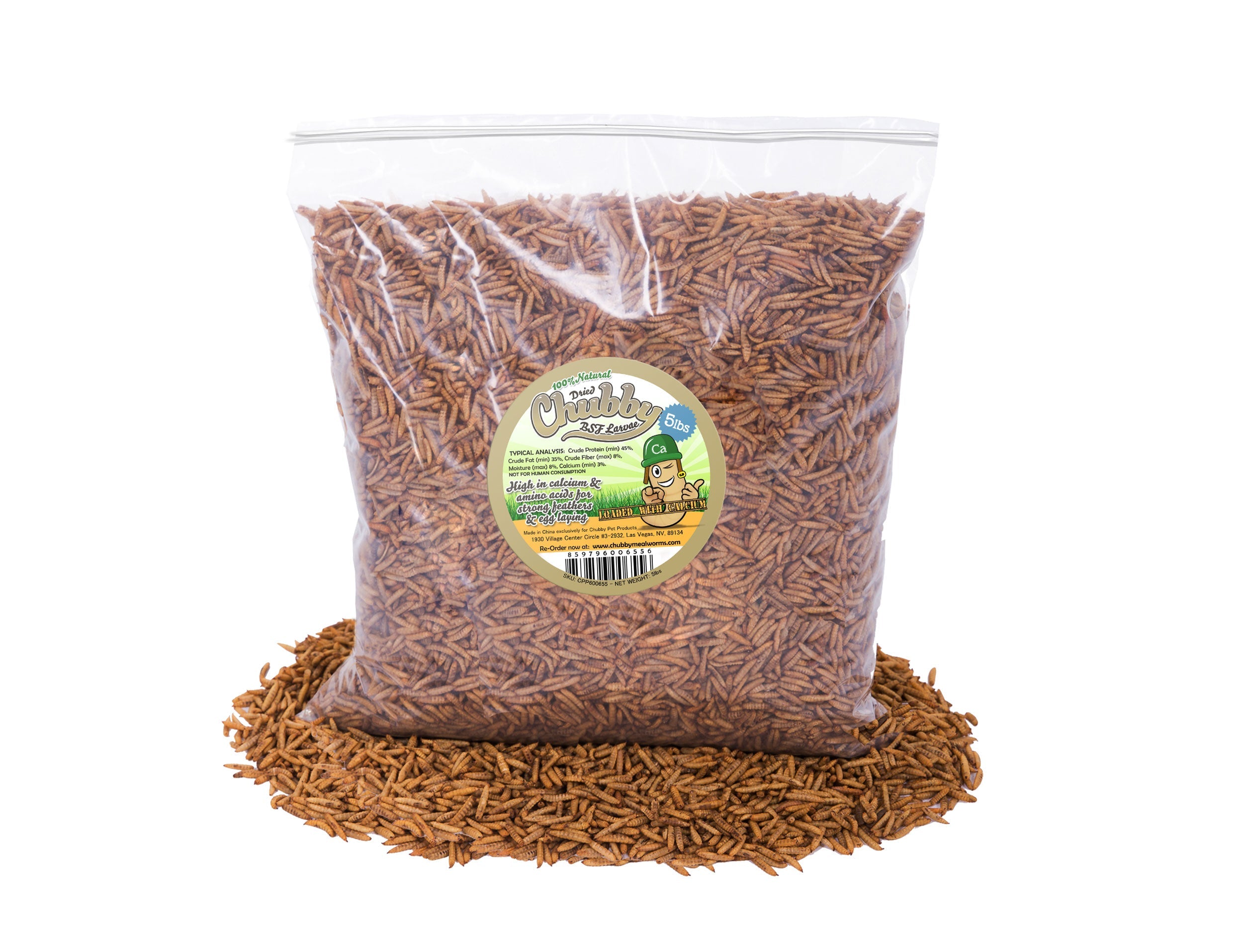 LUCKYQ Dried Black Soldier Fly Larvae – Bulk Natural Treat For Chickens, Birds, Ducks, Turkeys, Turtles (Non-GMO)
